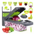 Hyri Top Seller Kitchen Utensils Manual Home and Kitchen Gadgets Commercial Vegetable Chopper 15 in 1 Plastic Pro Onion Chopper